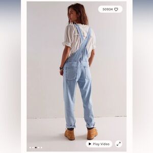 We the Free oversized overalls